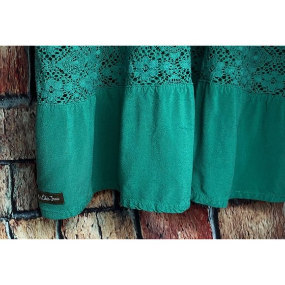 Matilda Jane Women’s Green Medium Down In The Valley Sleeveless Lace Maxi Dress - Picture 7 of 7